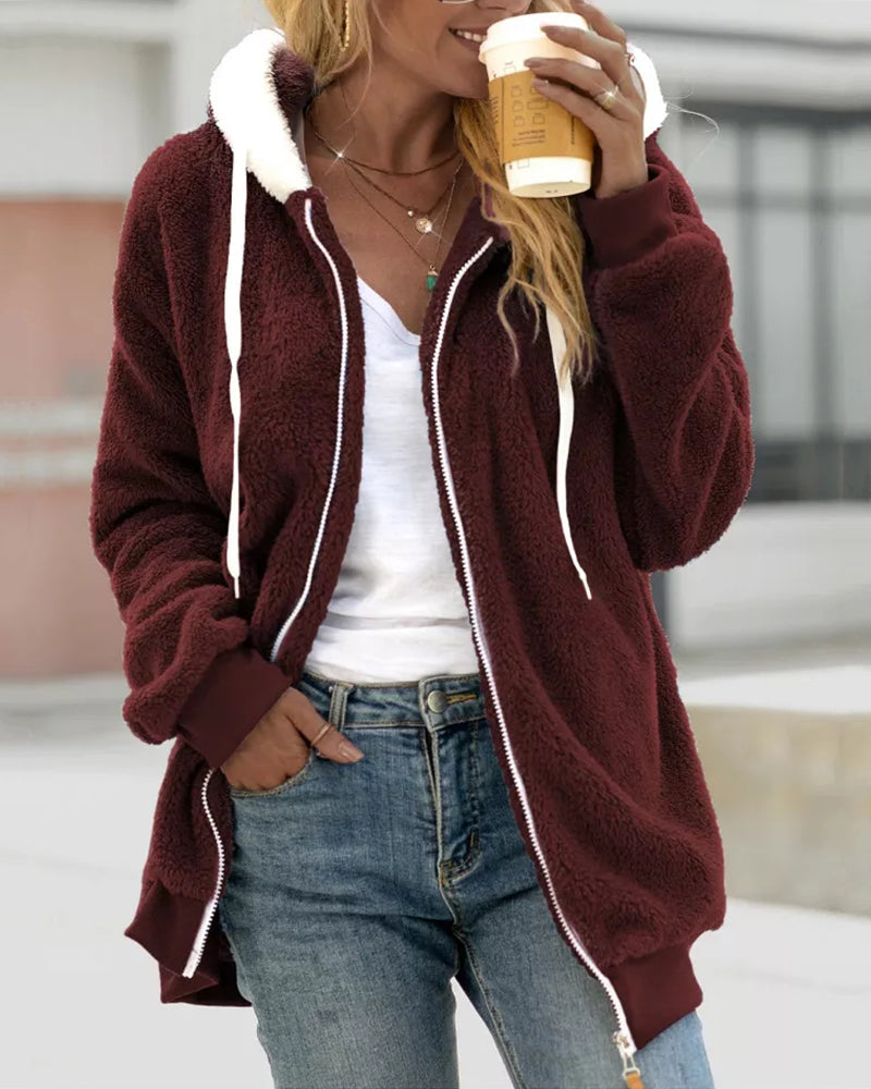 Ivy | Fleece Hoodie with Zipper - Warm and Comfortable