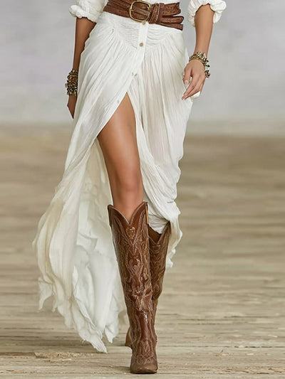 Soléane - Elegant Pleated Dress