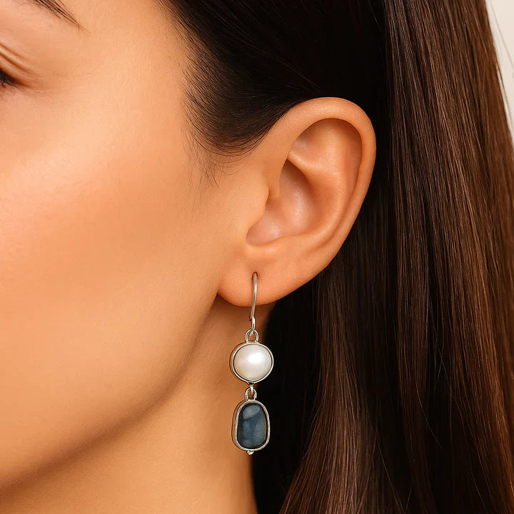 Jennifer | Vintage Blue Stone Earrings