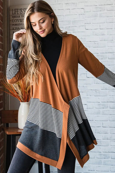 Jane - Casual Striped Cardigan