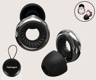 FlyHugz® Noise Reducing Travel Earplugs 2.0