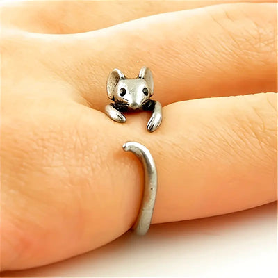 Vintage Silver Mouse Ring