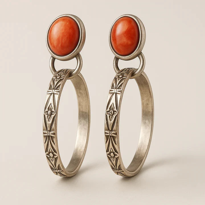 Boho Vintage Onyx Earrings