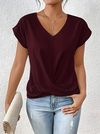 Maya – Twist Front V-Neck Top