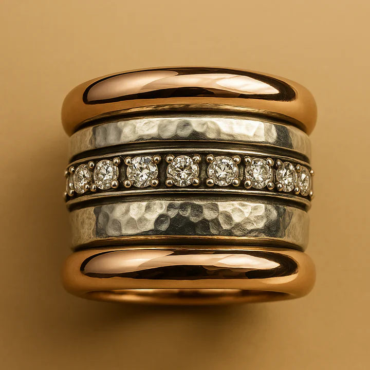 Vintage Layered Thick Gold Ring