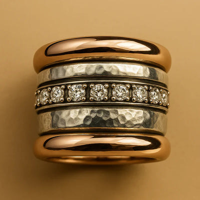 Vintage Layered Thick Gold Ring