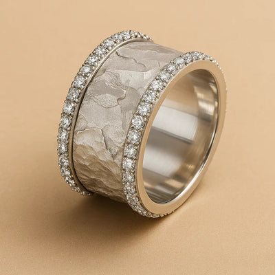 Antique Silver Ring with Zirconia