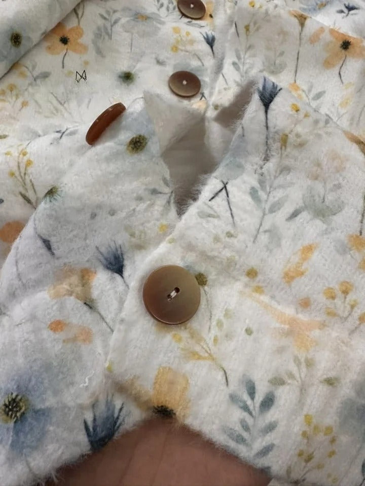 Bristal - Cozy Meadows Floral Buttoned Cardigan