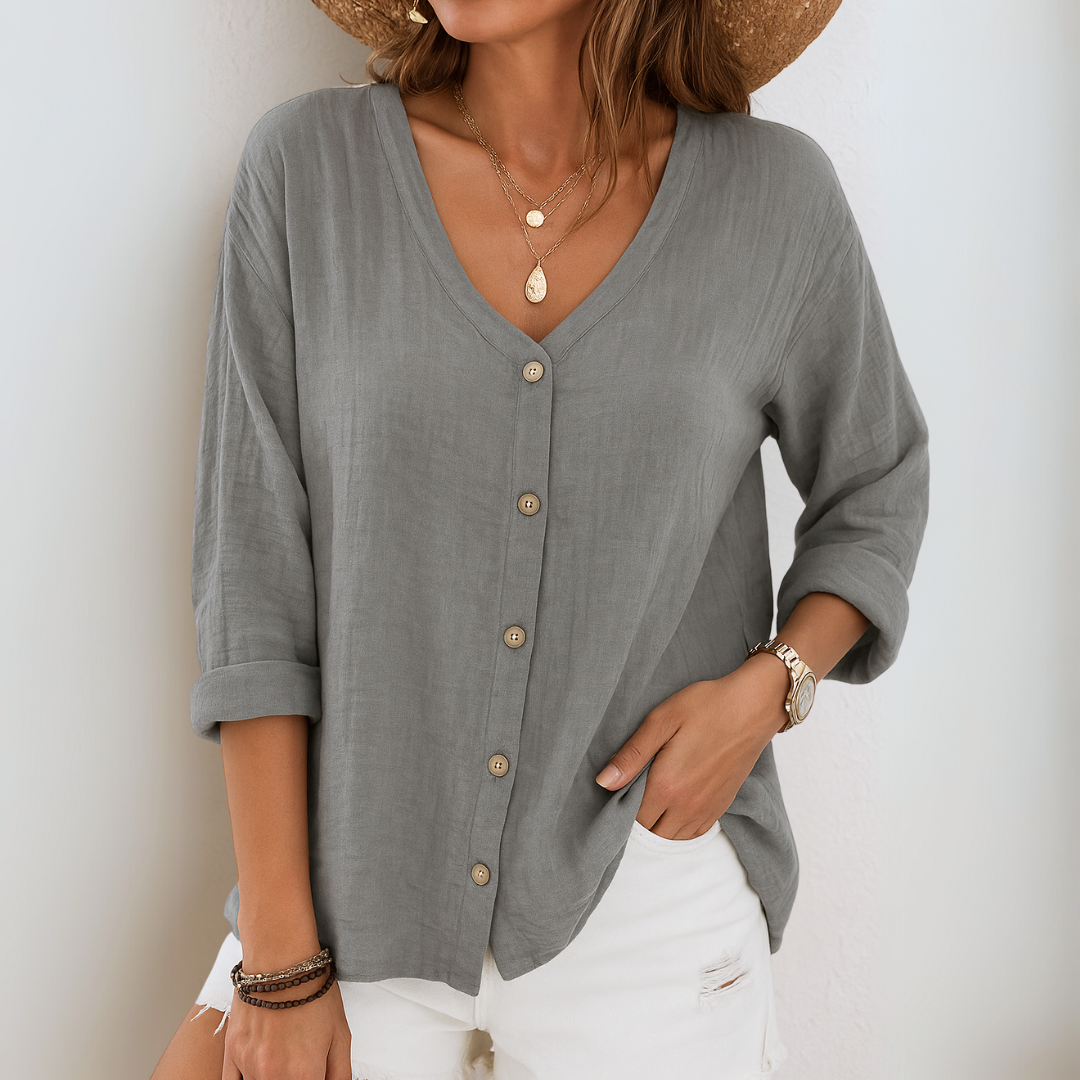 CELINA | RELAXED BUTTON-DOWN SHIRT