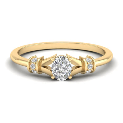 Gold Oval Cut Ring