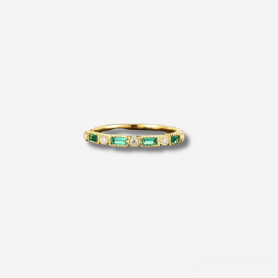 Gold Ring with Green Zircon