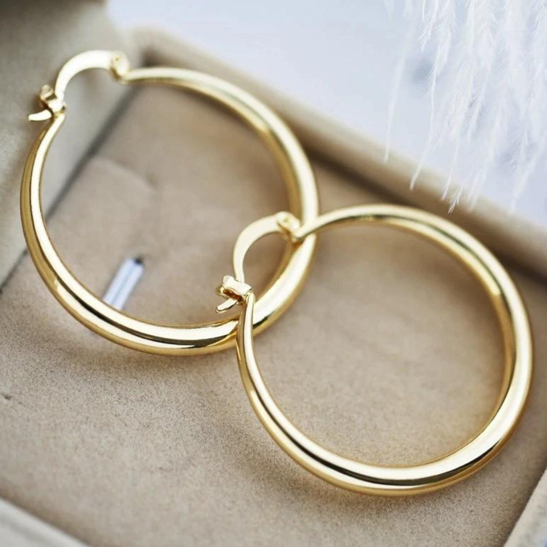 Vintage Golden Hoops