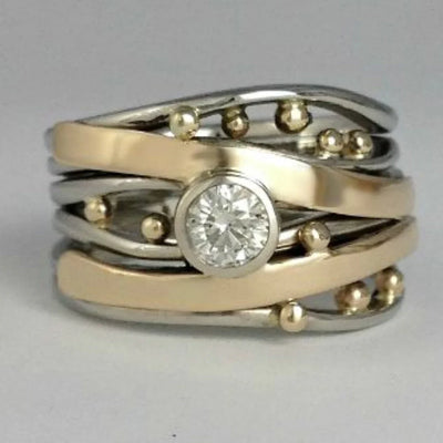 Vintage Gold Zirconium Ring