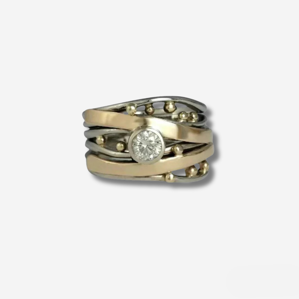 Vintage Gold Zirconium Ring