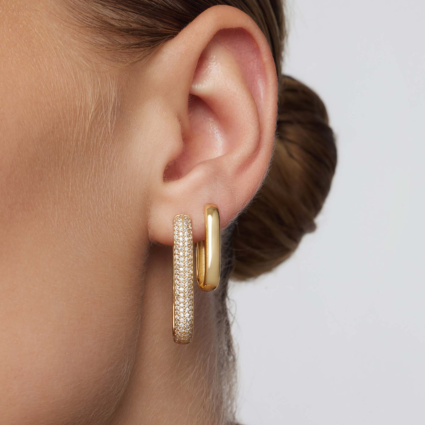Large Icon Pavé Hoops