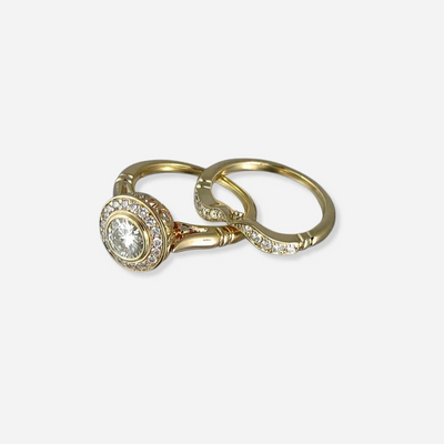 Elegant Zirconia Gold Ring Pack