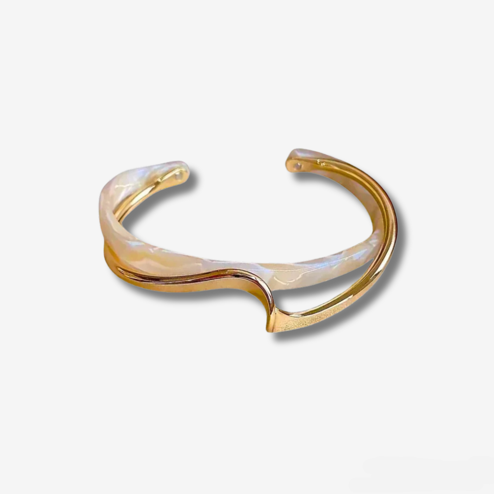 Florence | White Opal Elegant Gold Plated Bracelet