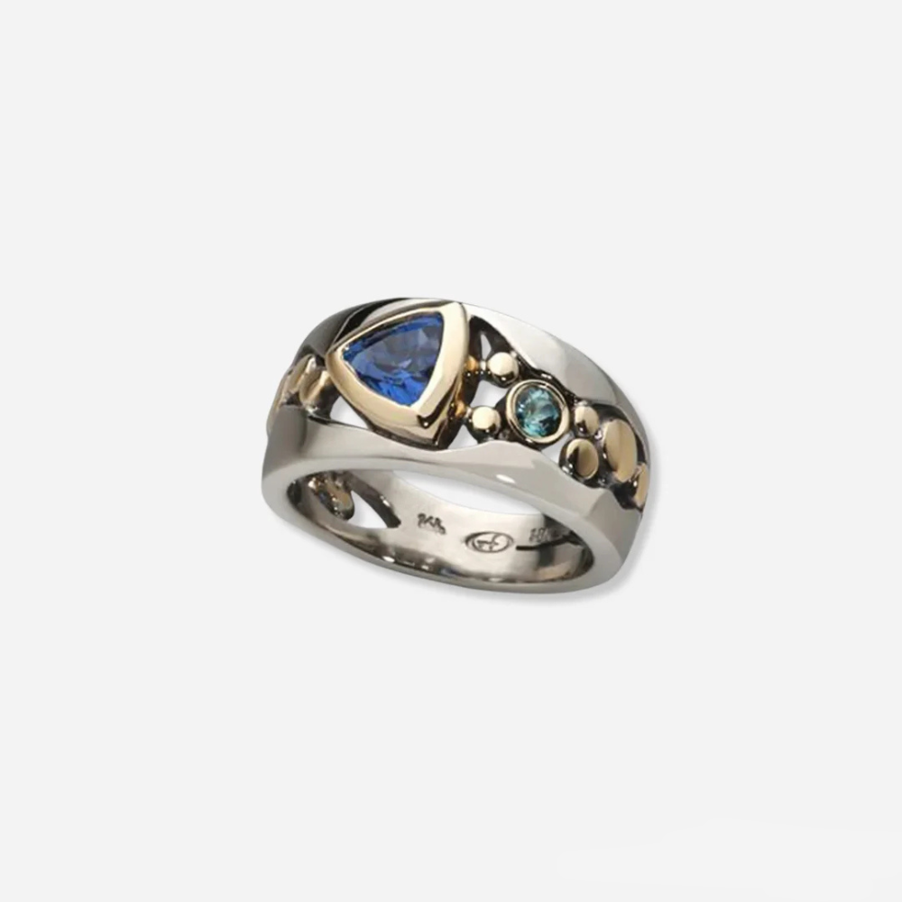 Freya | Vintage Blue Crystal Ring