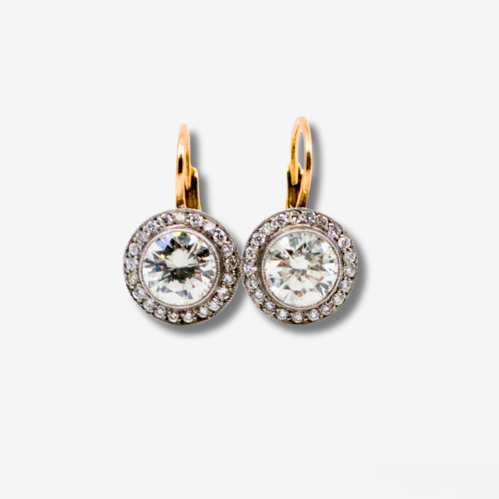 Gisèle | Vintage Silver Earrings with Zircons