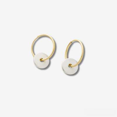 Gold Hoop & Silver Plated Earrings
