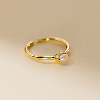 Open Baroque Pearl Ring