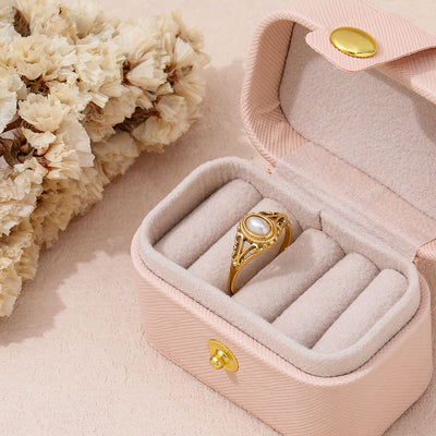 Gold Plated Pearl Vintage Ring