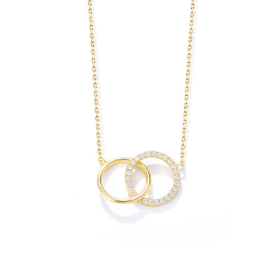 Round Circle Cubic Zircon Necklace