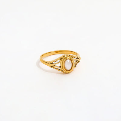 Gold Plated Pearl Vintage Ring