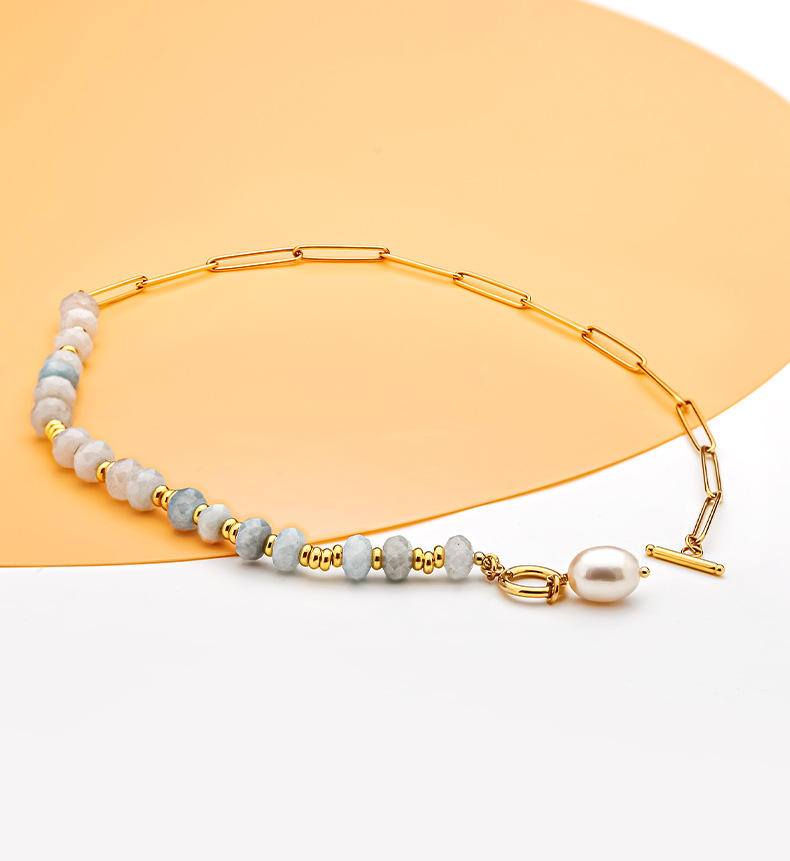 Natural Stone Chain Necklace