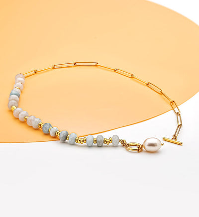 Natural Stone Chain Necklace