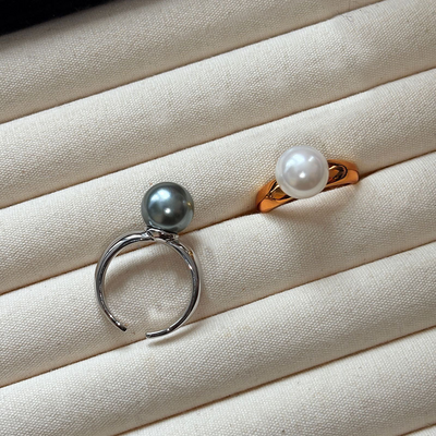 Vintage Pearl Geometric Ring