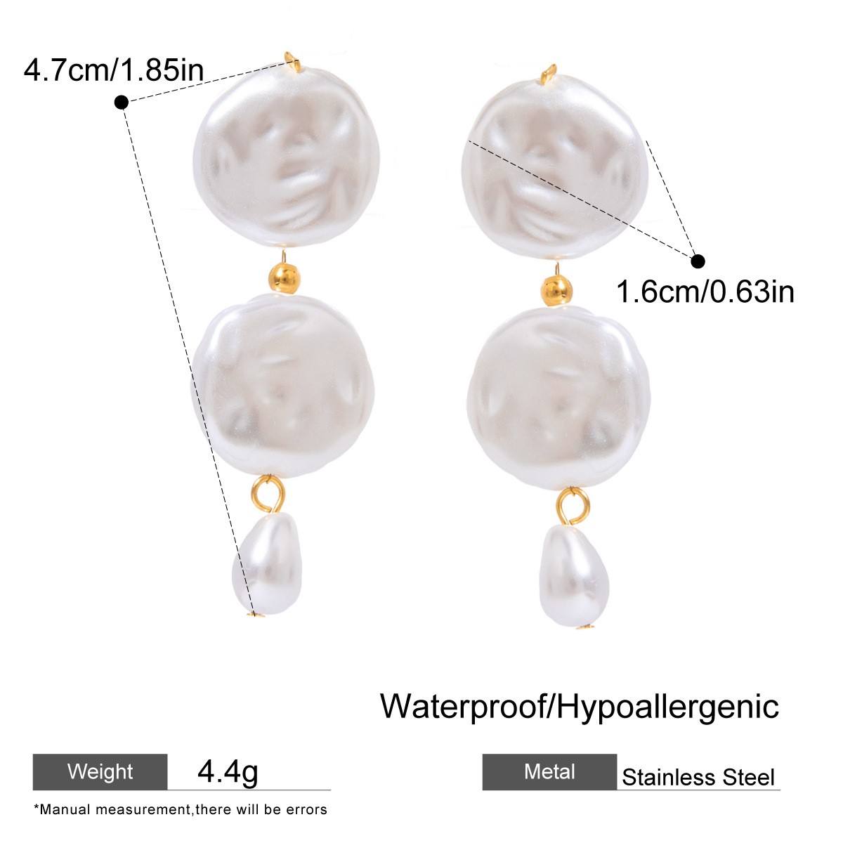 Geometric Freshwater Pearl Earrings