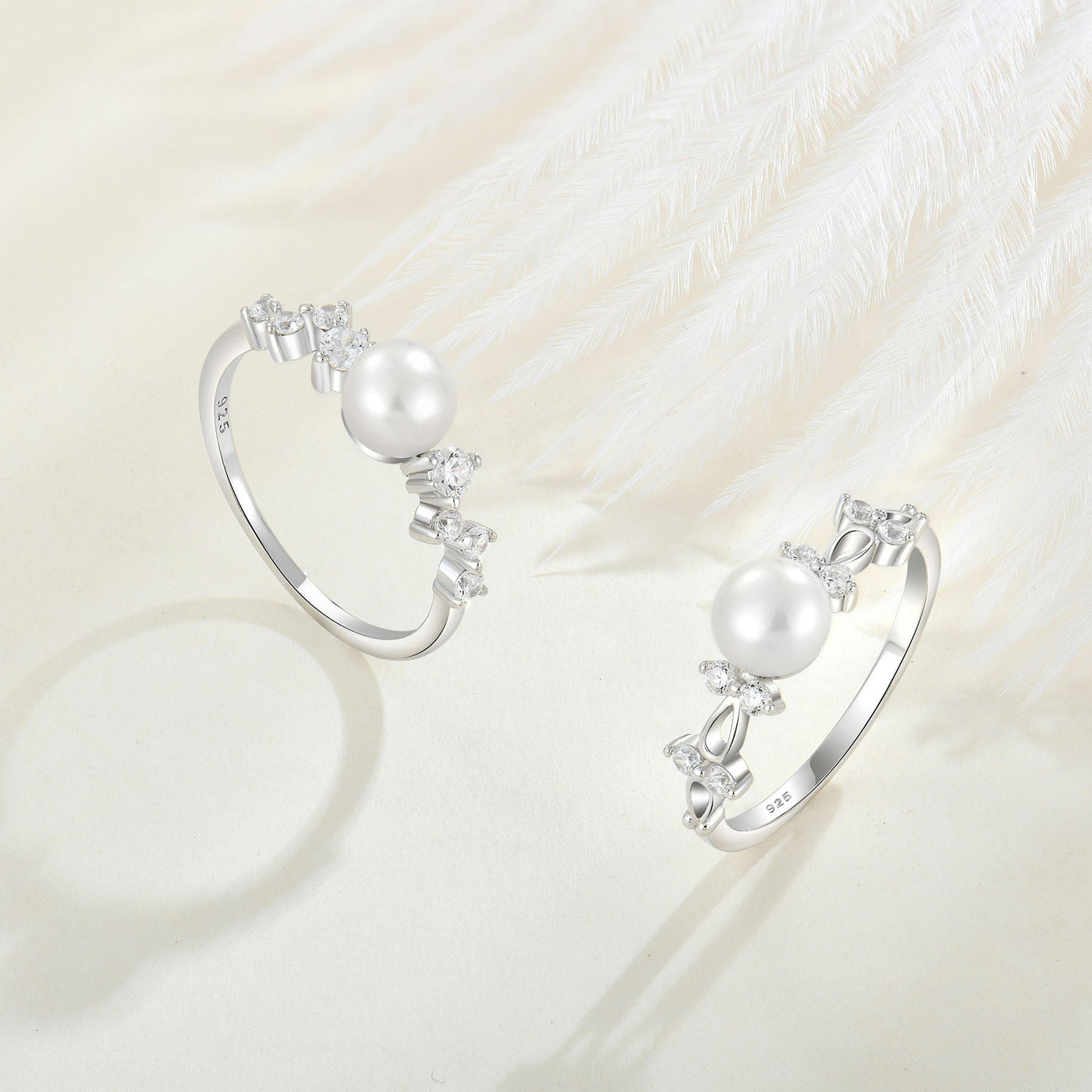 Freshwater Pearl Zircon Ring