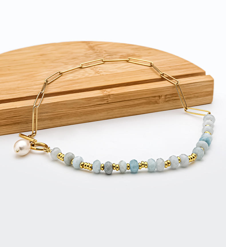 Natural Stone Chain Necklace