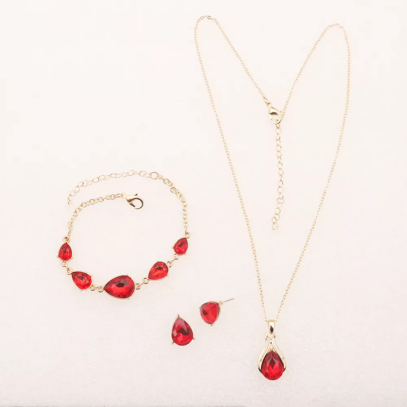Inlaid Rhinestone Jewelry Set