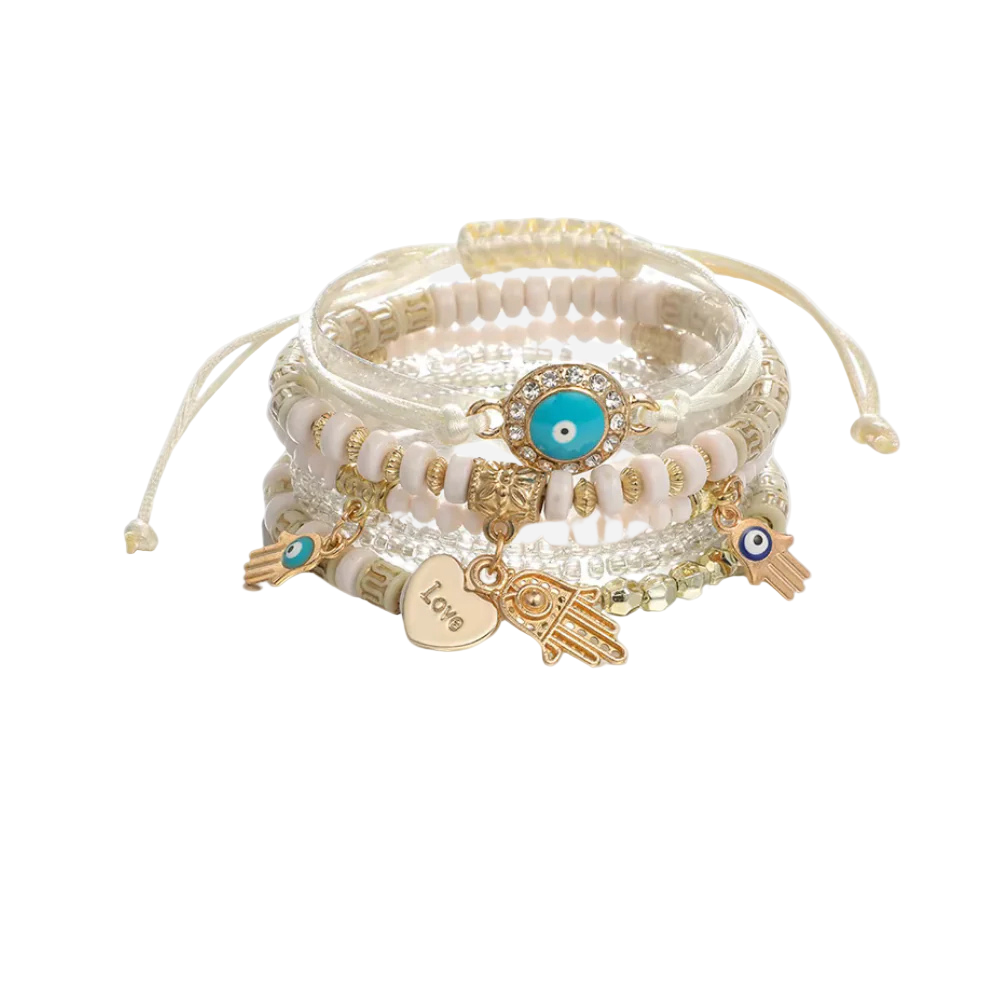 Isla | Hamsa Bracelet Set