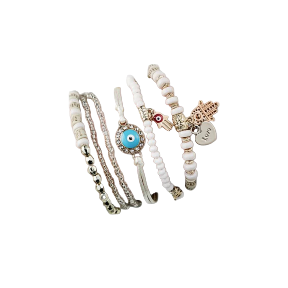 Isla | Hamsa Bracelet Set