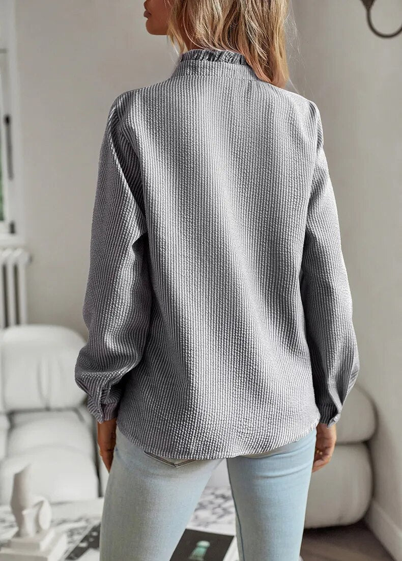 ARIA - RUFFLE LONG SLEEVE SHIRT