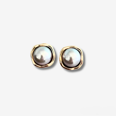 Vintage and Elegant Black Pearl Earrings