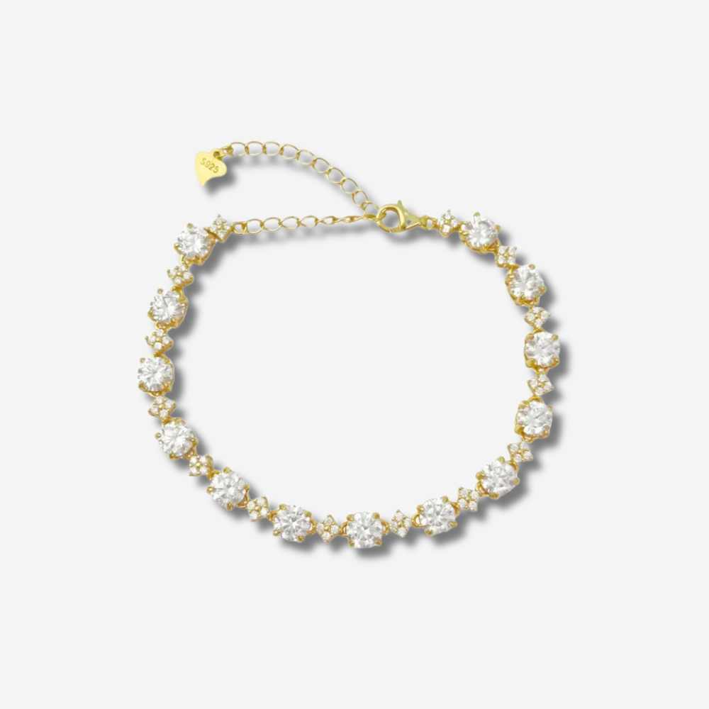 Gold Plated Moissanite Tennis Bracelet