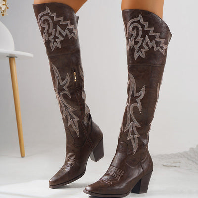 CHEYENNE™ –  Classic Over-the-Knee Cowboy Boots