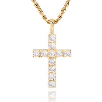 Moissanite cross necklace