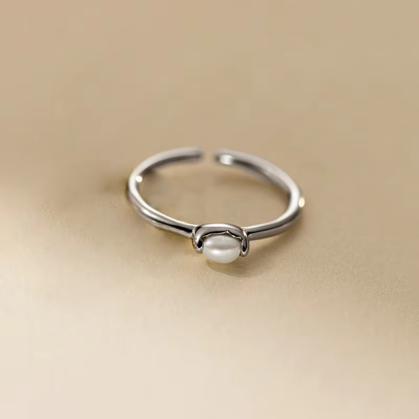 Open Baroque Pearl Ring
