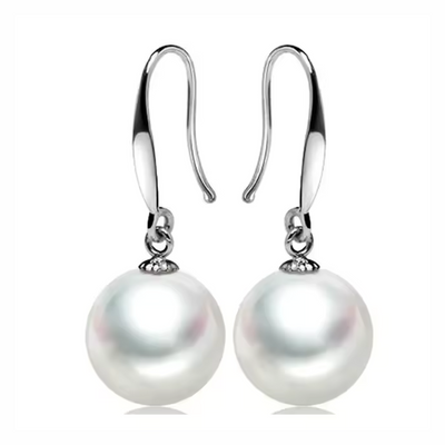 Pearl Drop Charm Earrings