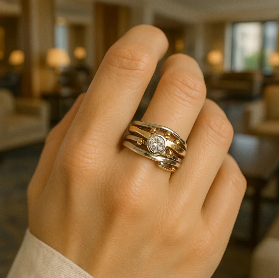 Vintage Gold Zirconium Ring