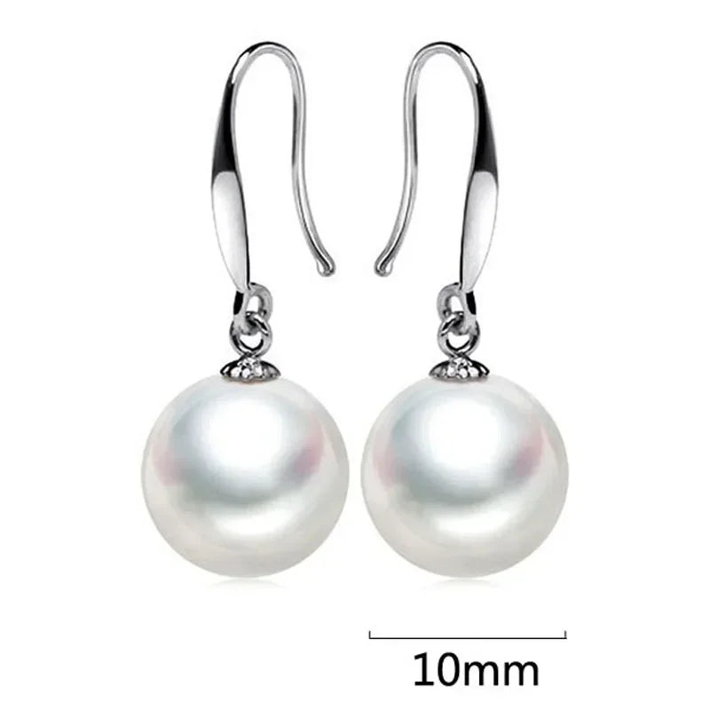Pearl Drop Charm Earrings