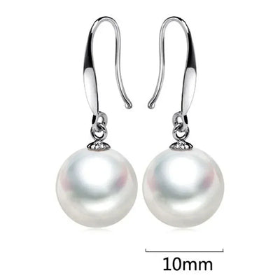 Pearl Drop Charm Earrings