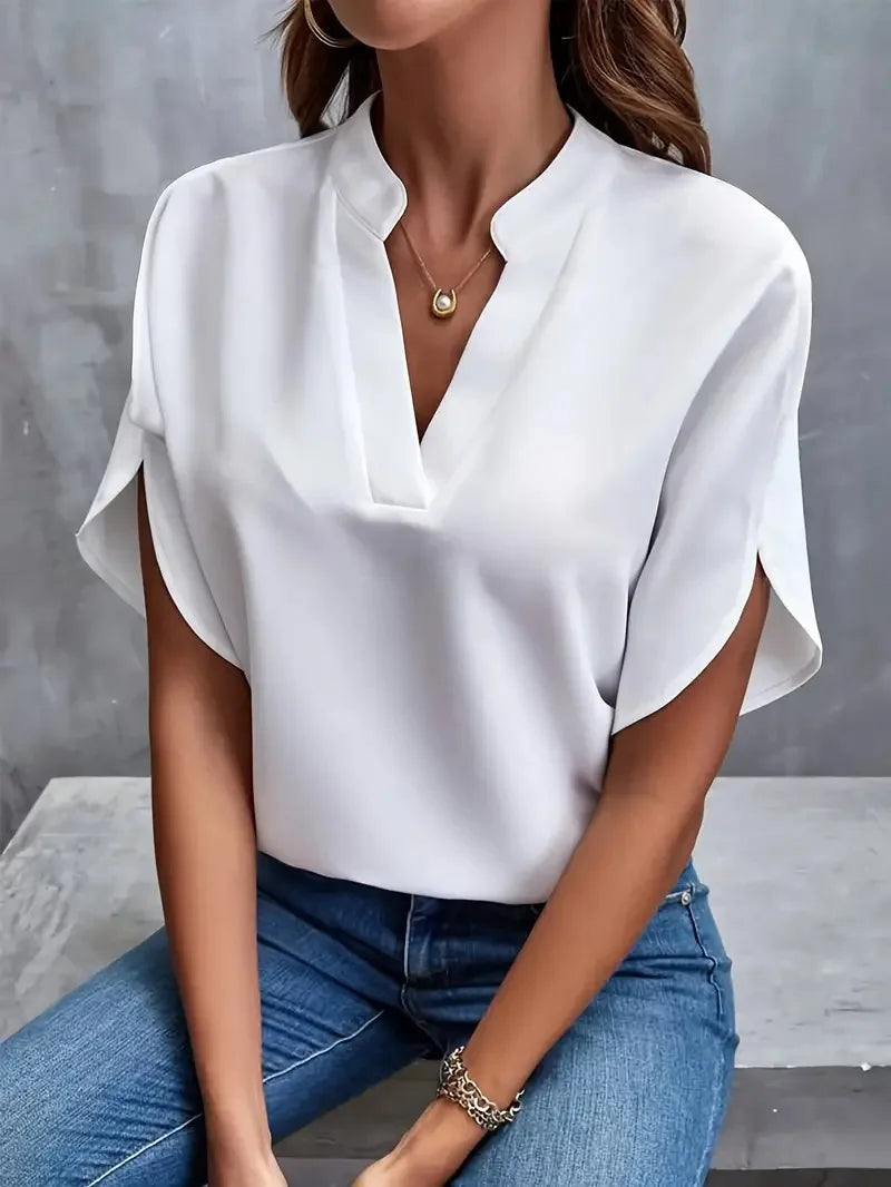 Grace – Soft and Elegant V-Neck Blouse