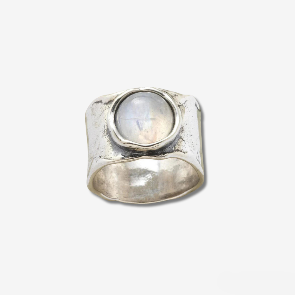 Silver Moonstone Ring