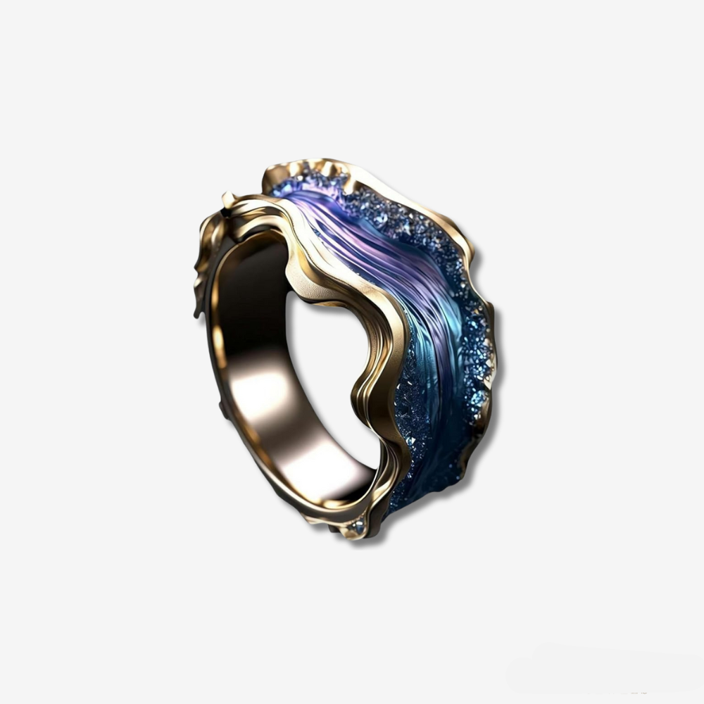 Vintage Golden Ocean Ring